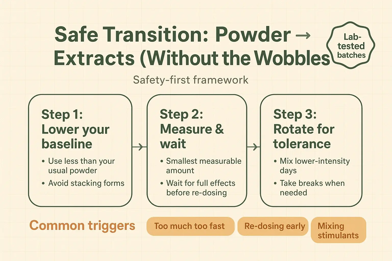 Transitioning to extracts doesn’t have to be risky. Follow this simple protocol to minimize side effects, manage tolerance, and get a smoother, more predictable experience.
