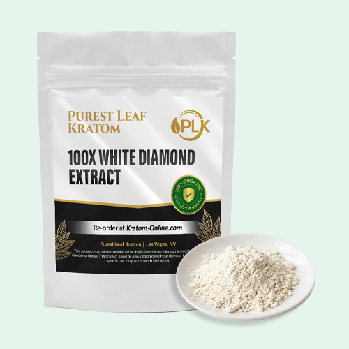 100X WHITE DIAMOND NEAR TASTELESS Kratom Extract - Lowest Bitterness Extract