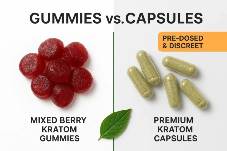 Kratom Gummies vs. Capsules: The Ultimate Guide to Discreet, Convenient & Pre-Dosed Kratom